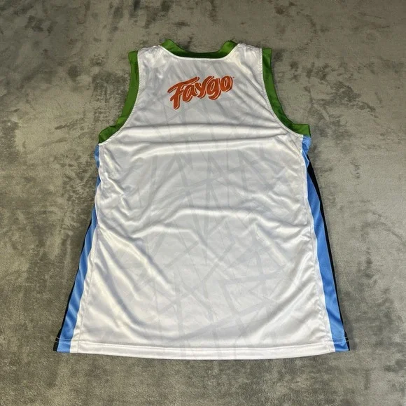 Moneyball Sportswear Faygo 3 On 3 Basketball Jersey L Reversible White Black - Picture 7 of 8